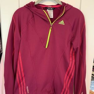 Adidas Terrex Half-Zip Hoodie- Size M- Plum